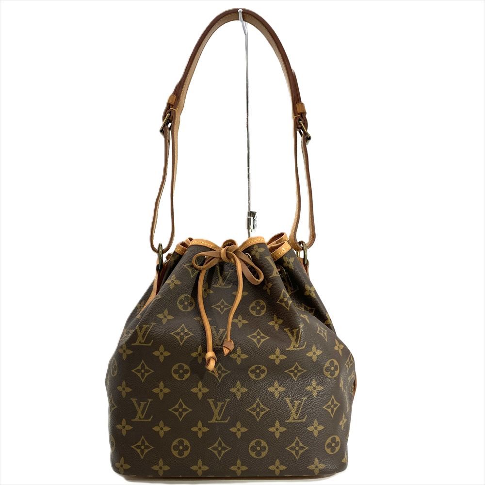 ルイヴィトン LOUIS VUITTON プチノエ ショルダーバッグ モノグラム キャンバス M42226 ブラウン ゴールド金具 AR8905【中古】