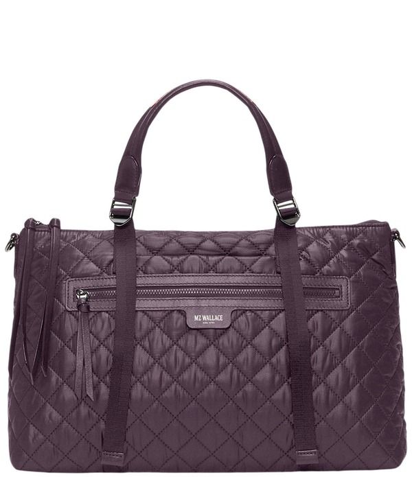 エムジーウォレス レディース バッグ キルティング レザー MZ Wallace Park Medium Quilted Leather Satchel Bag Raisin