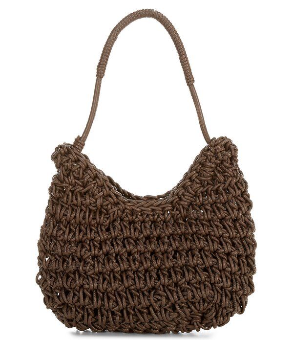 アンナアヴァ レディース バッグ ミニ Anna Ava Felicity Mini Woven Hobo Shoulder Bag Chocolate チョコレート