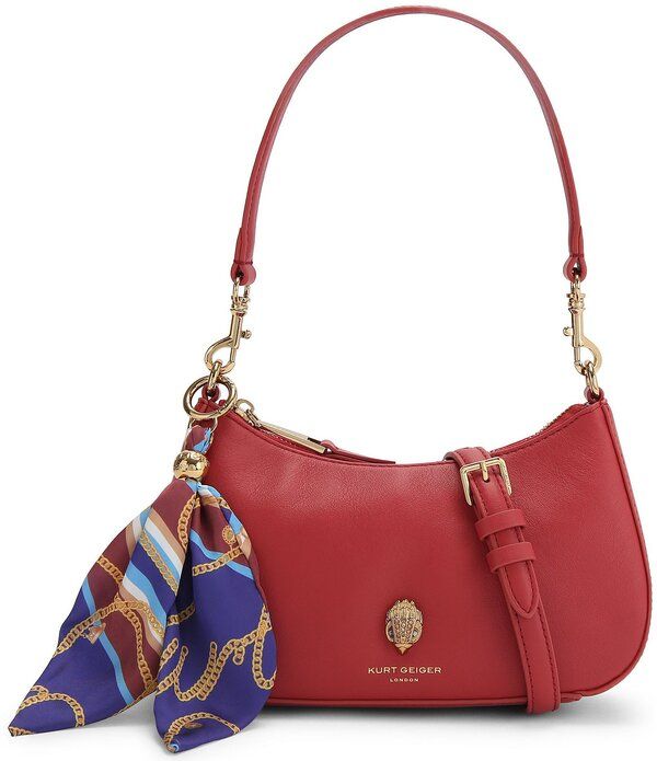 カートジェイガーロンドン レディース バッグ Kurt Geiger London Sloane Scarf Key Chain Hobo Crossbody Shoulder Bag Red レッド