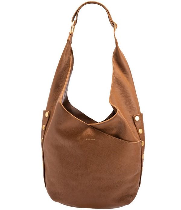 ハミット レディース バッグ Hammittom Zip Brushed Gold Slouchy Shoulder Hobo Bag Mahogany PebbleBrushed GoldRed Z