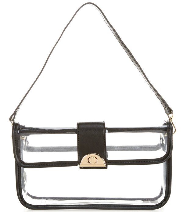 アンナアヴァ レディース バッグ Anna Ava Clear East West Flat Crossbody Bag Black ブラック