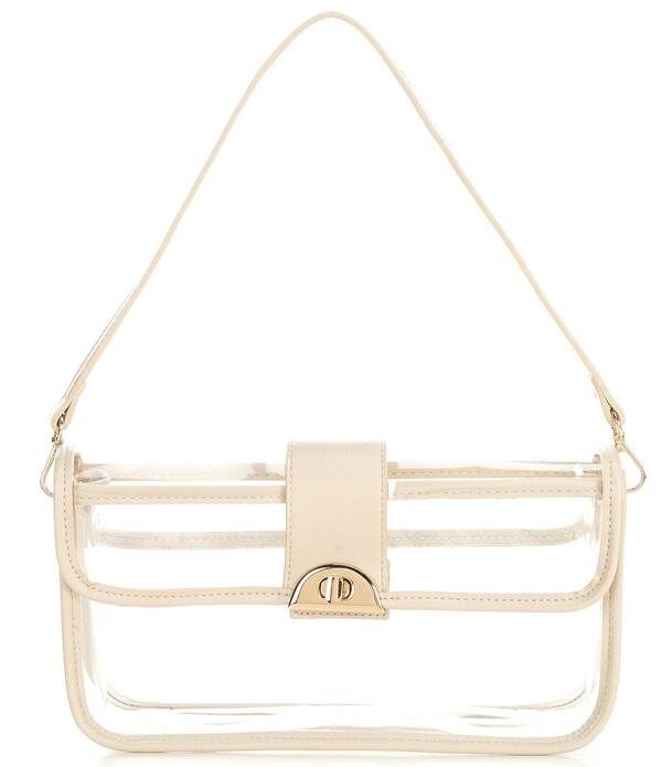 アンナアヴァ レディース バッグ Anna Ava Clear East West Flat Crossbody Bag Beige ベージュ