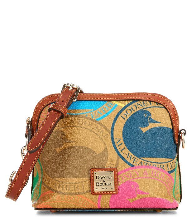 ドーネイアンドバーク レディース バッグ プリント Dooney Bourke Domed Travel Inspi red Print Crossbody Bag Desert