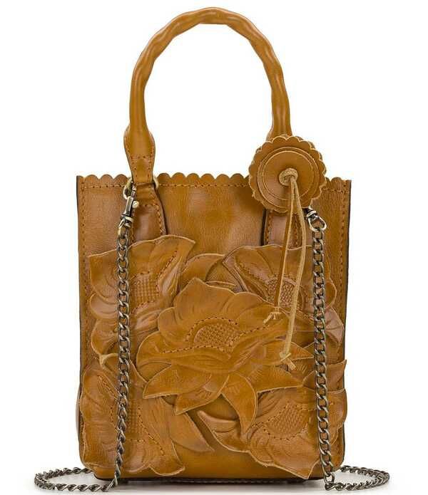 パトリシアナシュ レディース バッグ Patricia Nash Noella Tooled Applique Tote Crossbody Bag Lightan タン