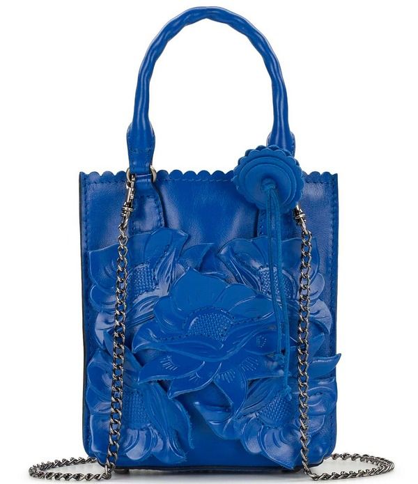 パトリシアナシュ レディース バッグ Patricia Nash Noella Tooled Applique Tote Crossbody Bag Cornflower Blue ブルー