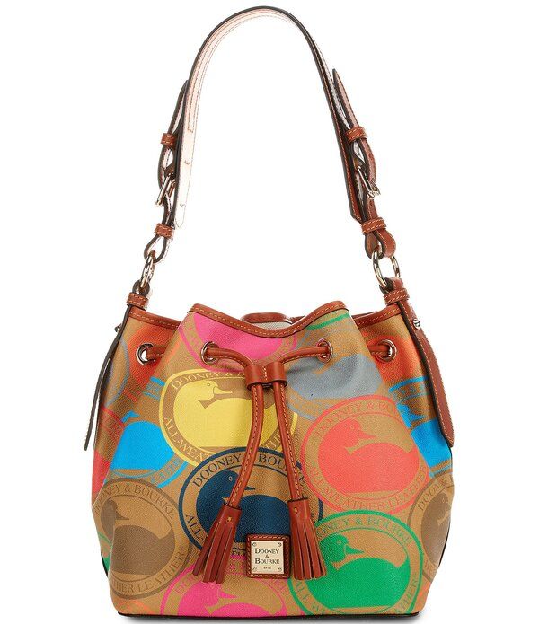 ドーネイアンドバーク レディース バッグ プリント Dooney Bourke Drawstring Travel Inspi red Print Bucket Bag Desert 65,890円