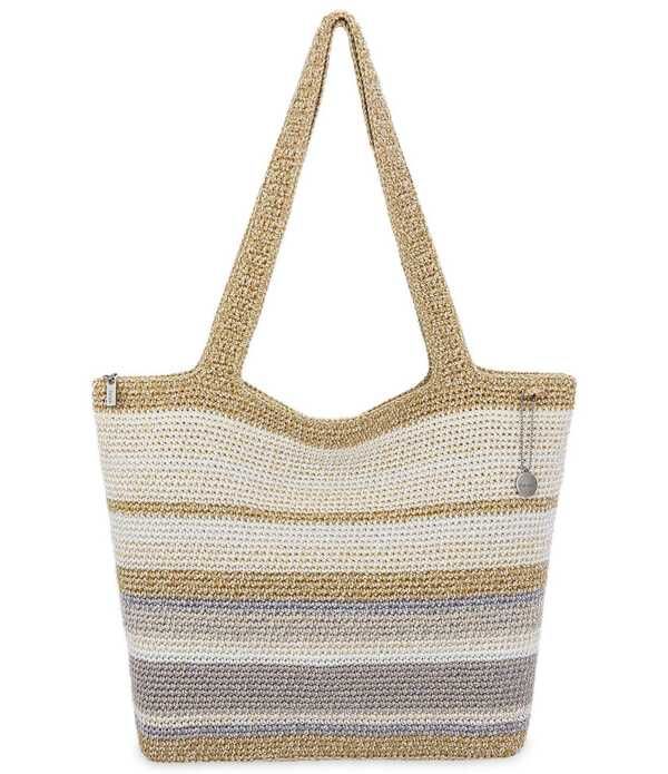 ザサック レディース バッグ The Sak Sola Crochet Stripe Resort Carryall Tote Bag Sand Strip サンド