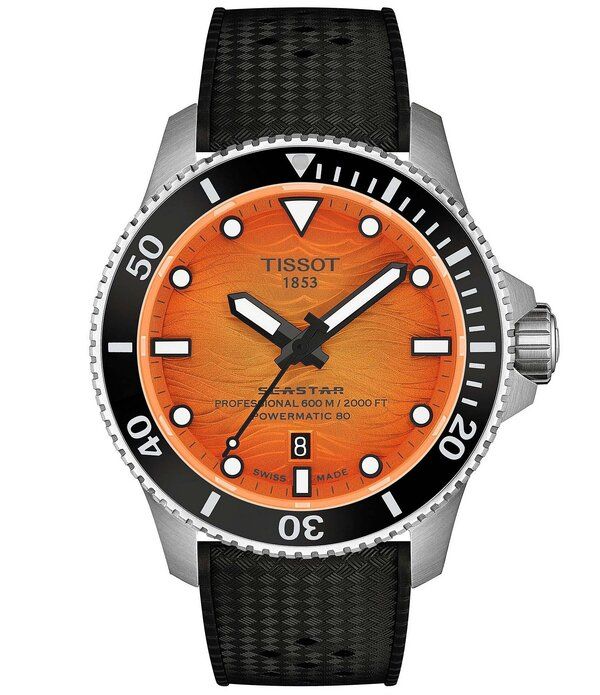 ティソット レディース アクセサリー 腕時計 Tissot Menseastar GTS 2000 Powermatic 80 Automatic Rubber Strap Watch Black ブ