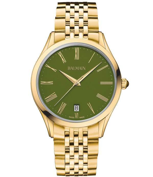 バルマン レディース アクセサリー 腕時計 Tシャツ Balmain Paris Mens Quartz Analog Two Tone Stainlessteel Bracelet Watch Go