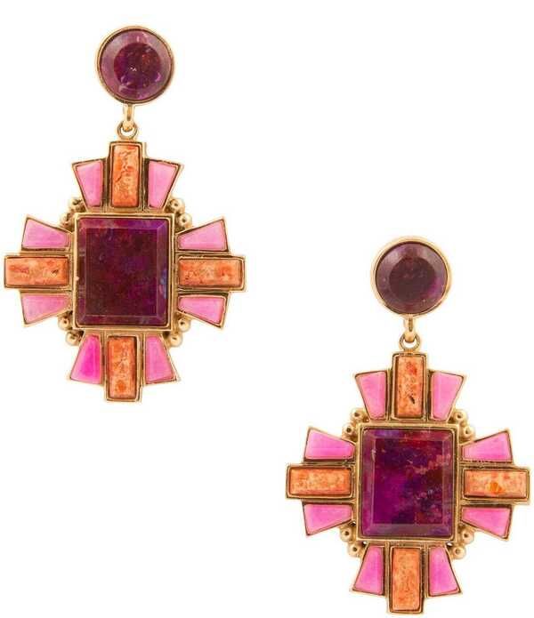 バース レディース アクセサリー ピアス・イヤリング Barse Santa Fe Purple Turquoise Golden Post Earrings Purple Multi パープル