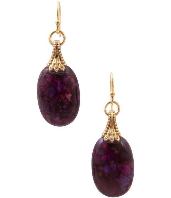 バース レディース アクセサリー ピアス・イヤリング Barse Desert Bloom Golden And Purple Turquoise Drop Earrings TurquoiseGol