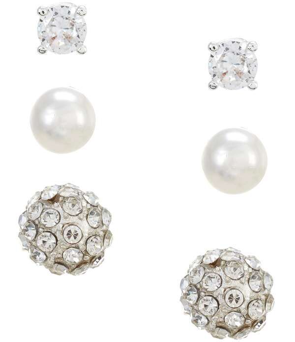 セザンヌ レディース アクセサリー ピアス・イヤリング Cezanne Trio Stud Earringset Multi マルチカラー