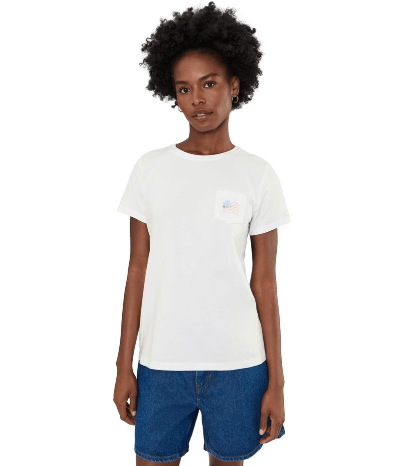 ヴァインヤードヴァインズ レディース トップス シャツ Vineyard Vineshort Sleeve Pocketee White Cap 1 ホワイト