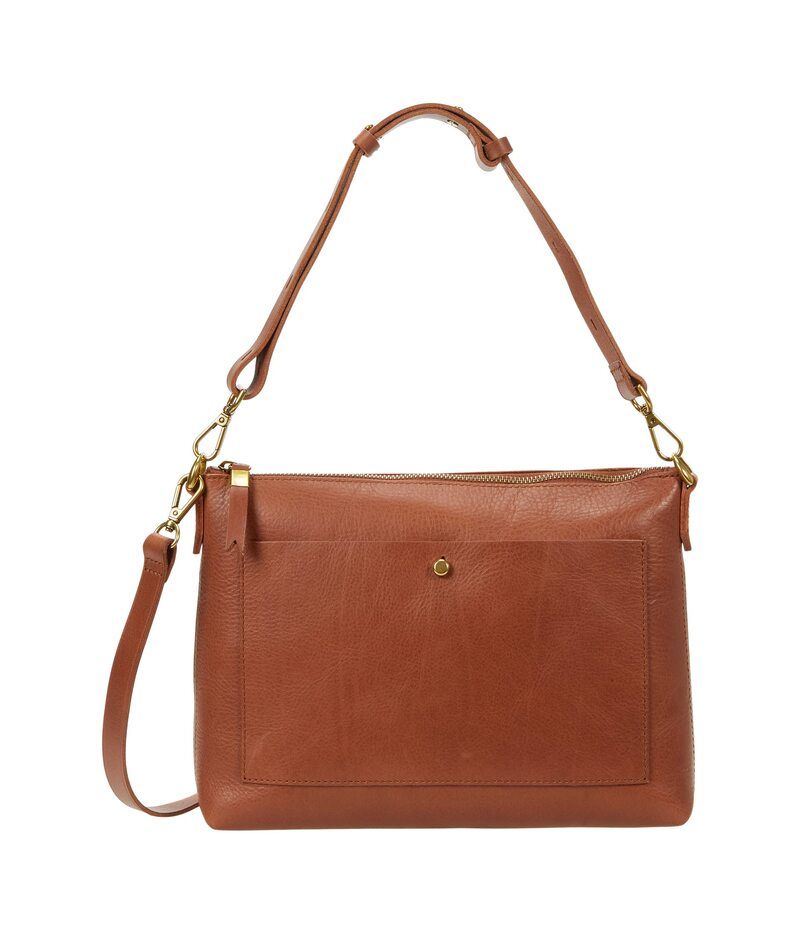 メイドウェル レディース バッグ Madewell The Transport Shoulder Crossbody Bag English Saddle