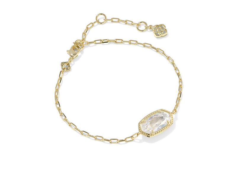 ケンドラスコット レディース アクセサリー ブレスレット・バングル・アンクレット Kendra Scott Elaina Cz Chain Bracelet Gold White CZ ホワイト