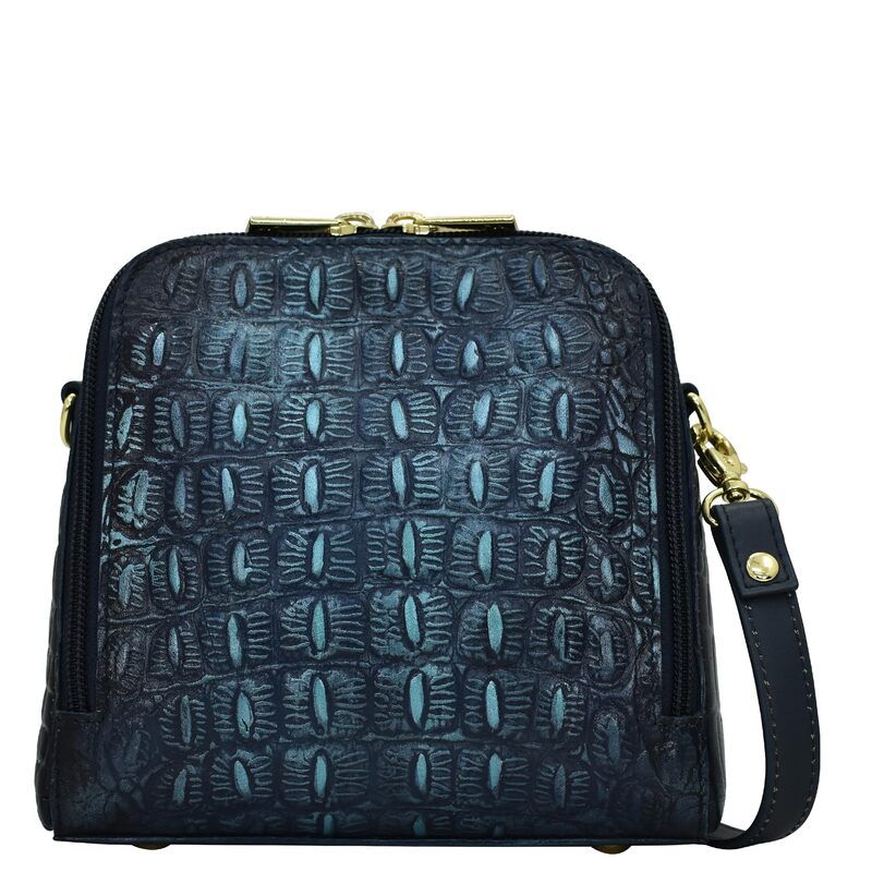 アヌシュカ レディース アクセサリー 財布 Anuschka 668 Zip Around Travel Organizer Croc Embossed S