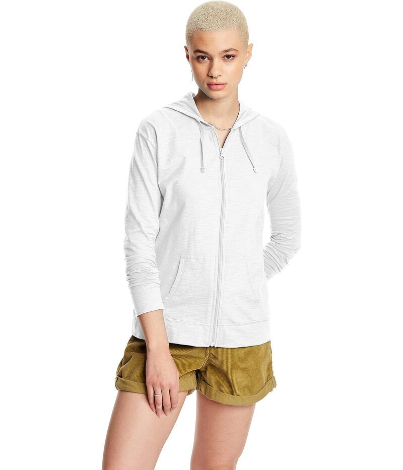 ヘインズ レディース アウター パーカー・スウェット ジャージー Haneslub Jersey Hoodie White ホワイト