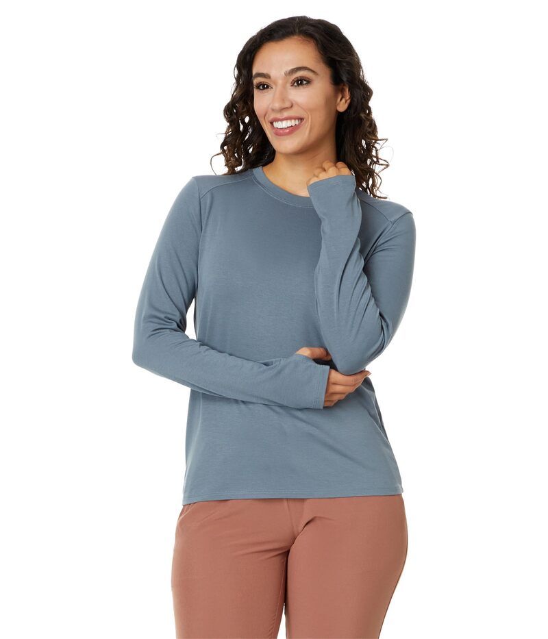 フリー フライ レディース トップス シャツ Free Fly Bamboo Shade Long Sleeve II Slate Blue スレート