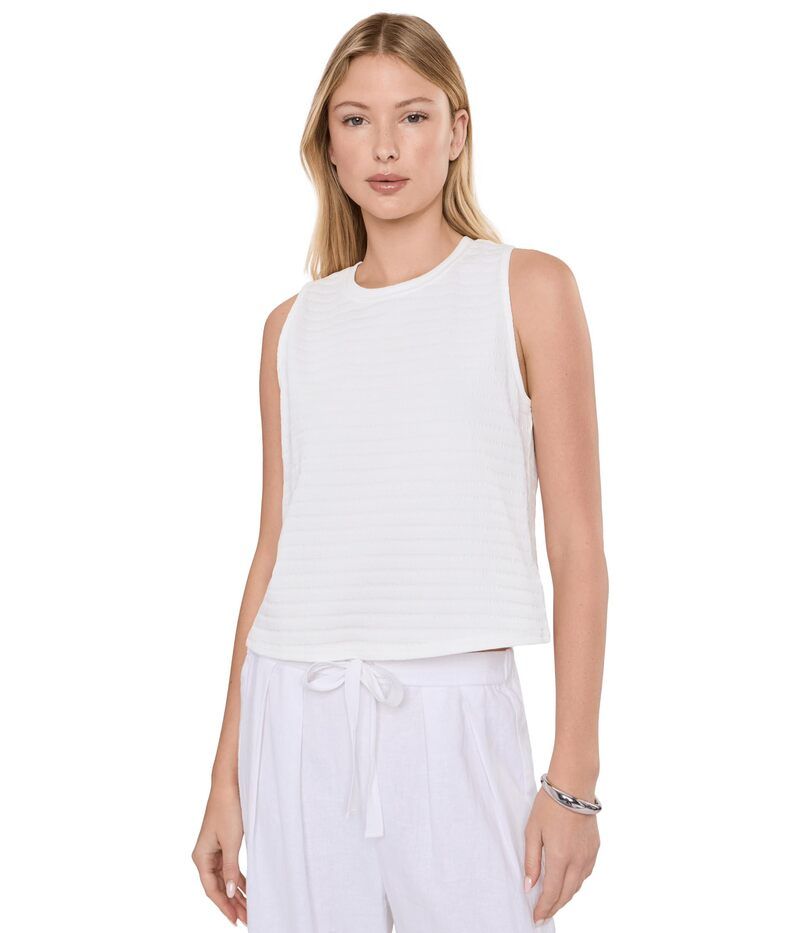 スプレンディット レディース トップス シャツ シャーリング Splendid Shelly Smocked Tank White ホワイト