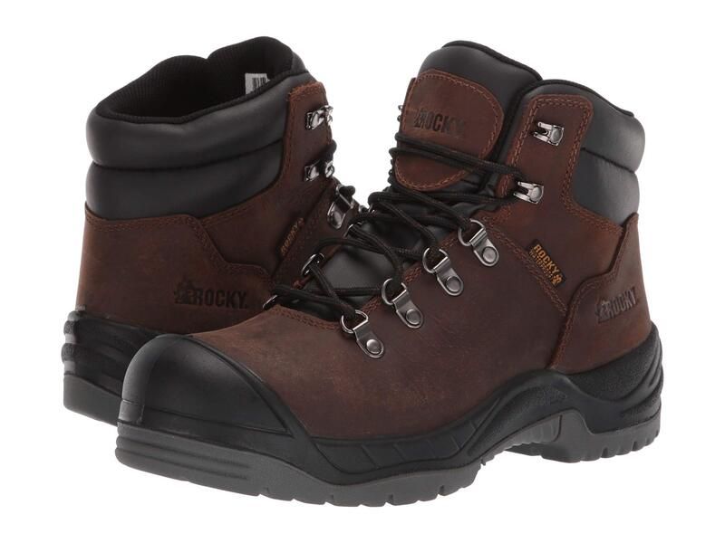 ロッキー レディース シューズ ブーツ・レインブーツ Rocky 5 Work Smart Comp Toe Brown ブラウン