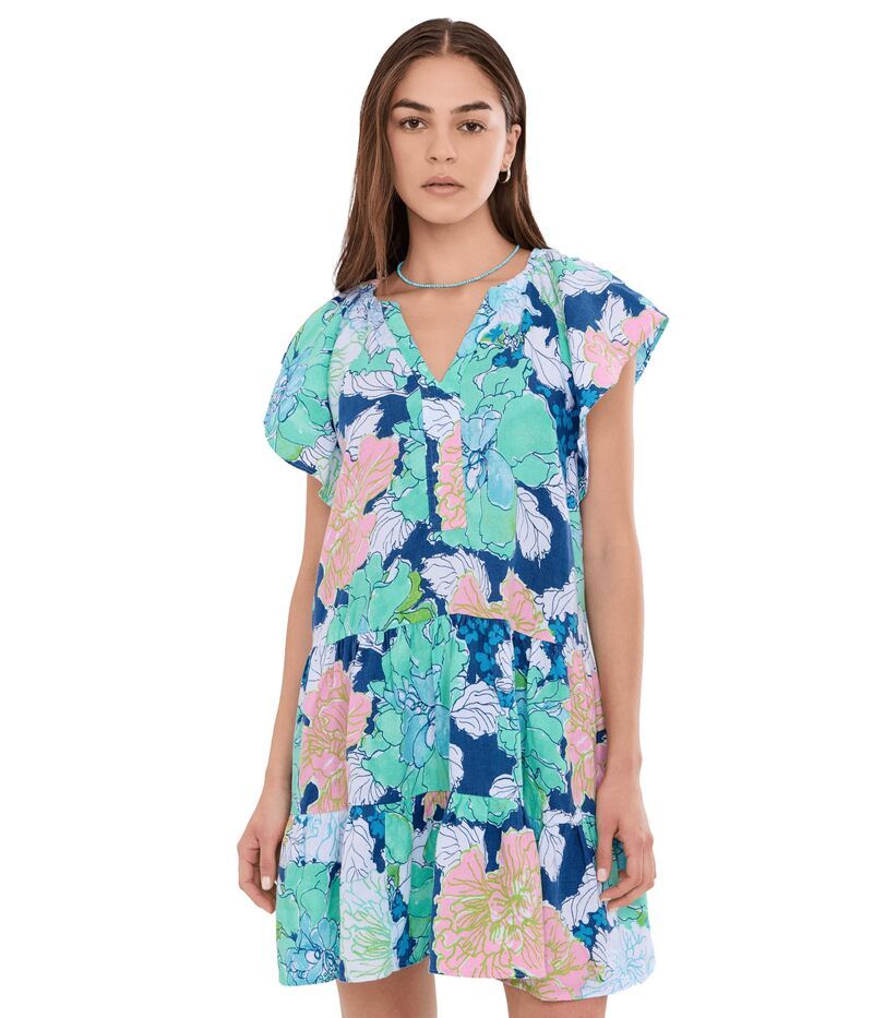 リリーピュリッツァー レディース トップス ワンピース リネン Lilly Pulitzer Norella Linen Dresstarlight Navy ネイビー