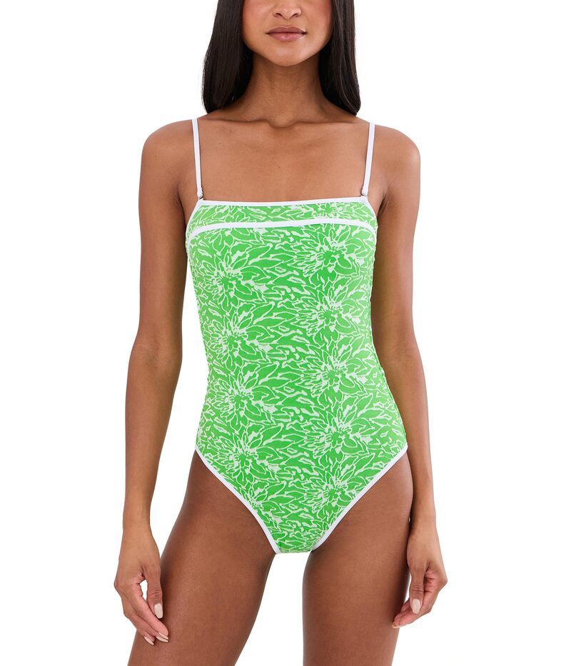 ベッカ レディース 水着 上下セット Becca Water Lily Colette Bandeau OnePiece Green Apple グリーン