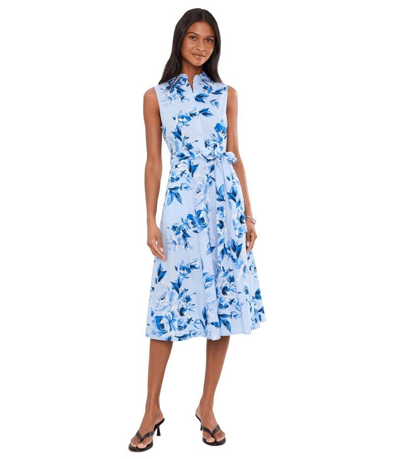 カルバンクライン レディース トップス ワンピース A ライン ミディ ノースリーブ コットン Calvin Klein Sleevelesself Tie Cotton ALine Midi Cha