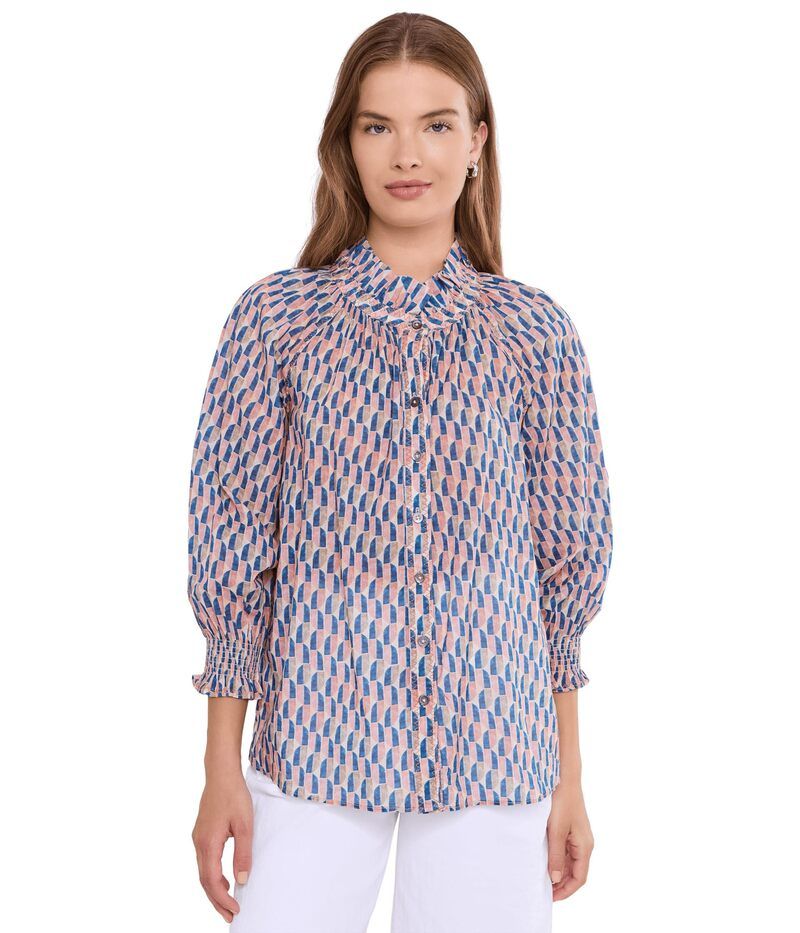 ニックプラスゾーイ レディース トップス シャツ コットン Niczoe Sideways Cotton Crinkle Shirt Pink Multi ピンク