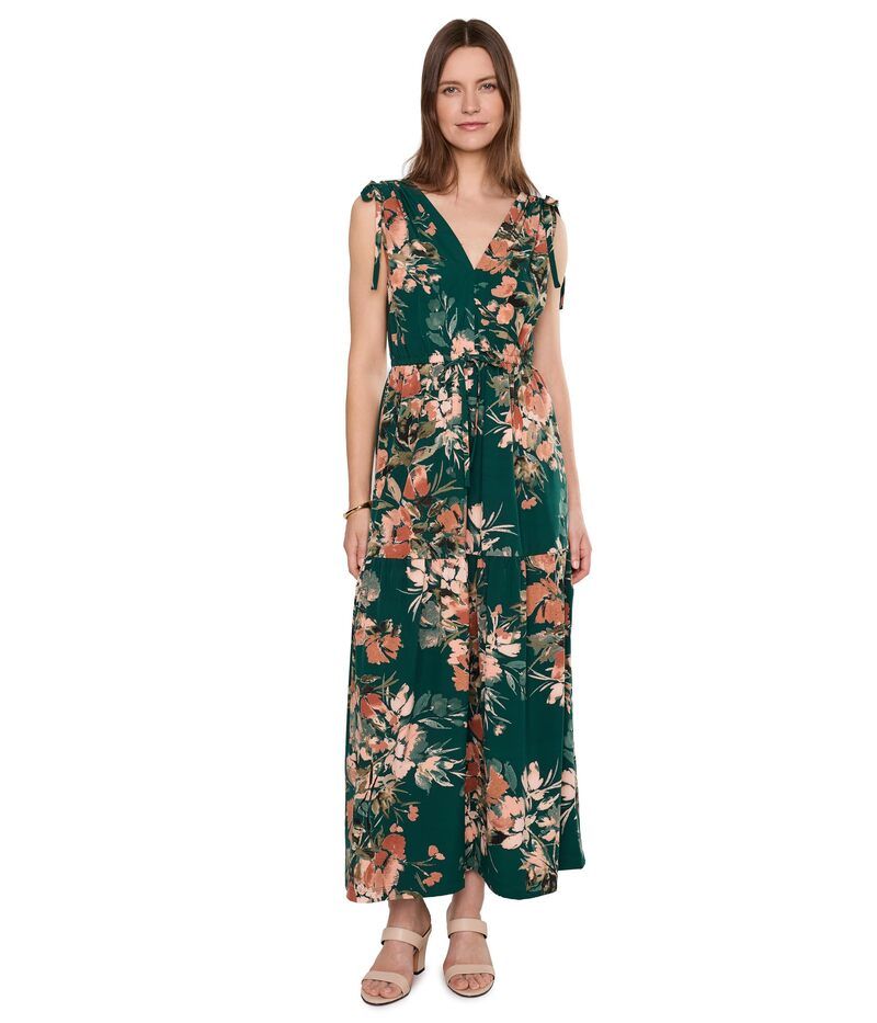 カルバンクライン レディース トップス ワンピース フラワー柄 ノースリーブ マキシ フラワー Calvin Klein Sleeveless Floral Commuter Maxi Malachi
