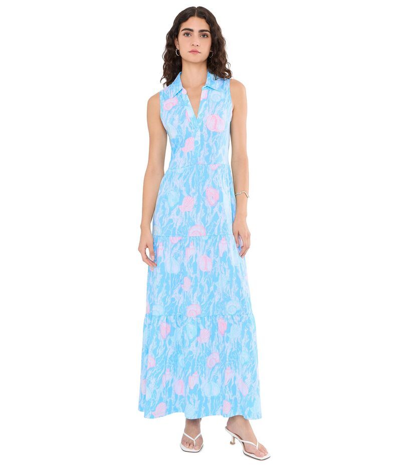 リリーピュリッツァー レディース トップス ワンピース マキシ Lilly Pulitzeriegan Maxi Dress Capri Blue Shel ブルー
