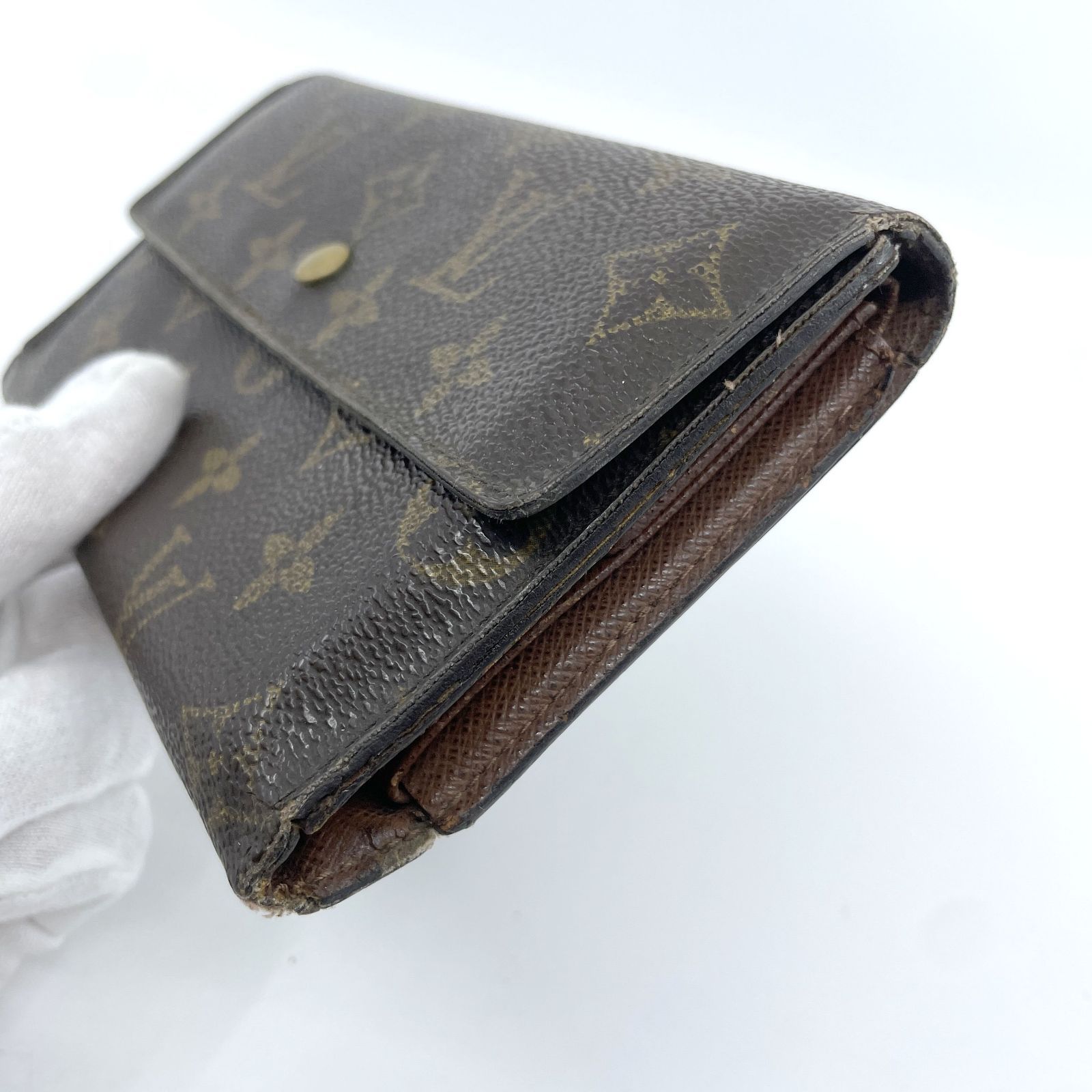 LOUIS VUITTON　ルイヴィトン ポルトフォイユ インターナショナル 三つ折り モノグラム 長財布 ユニセックス ブラウン M61217　シリアル：FL0052