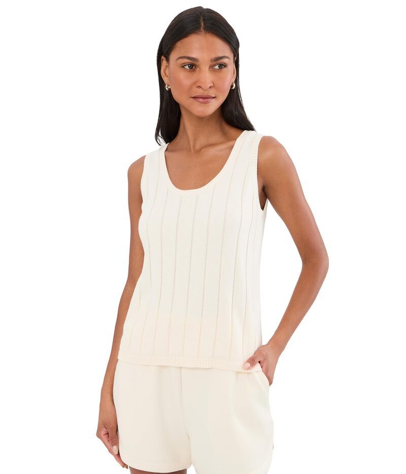 バーレイ レディース トップス シャツ Varley Ayaka Wide Rib Tank Pristine