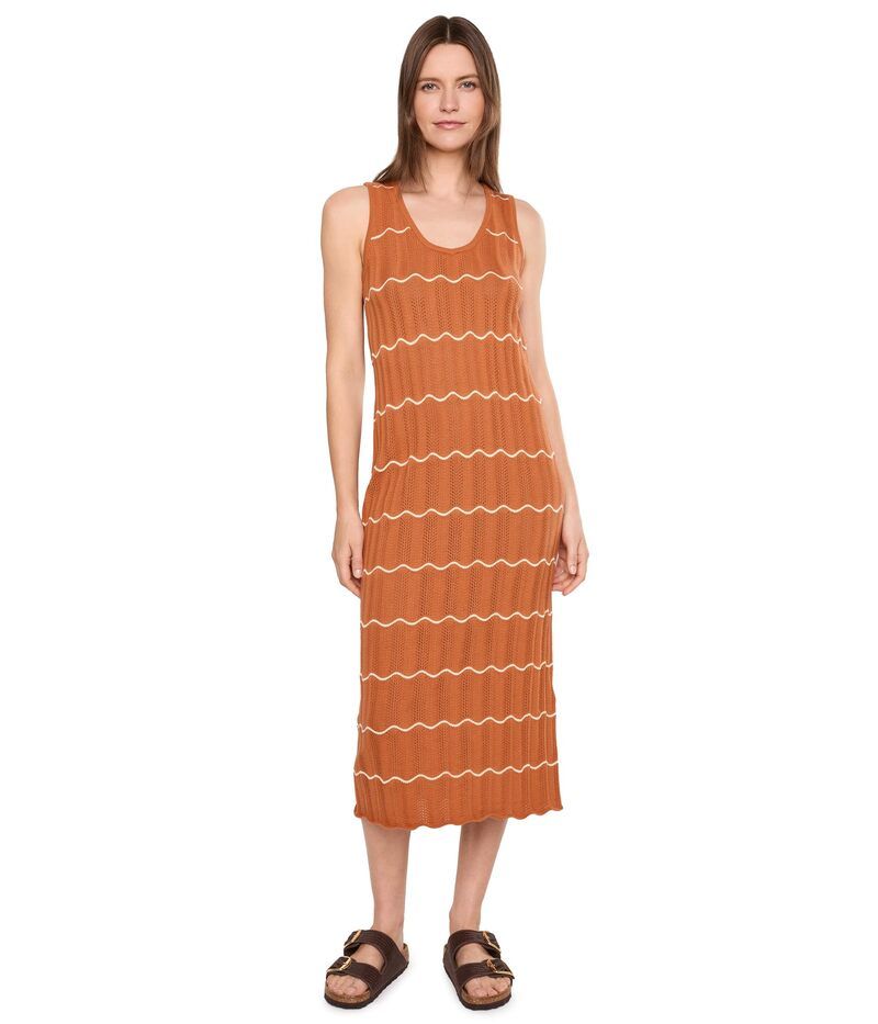 バーレイ レディース トップス ワンピース ニット Varleyuna Scallop Knit Dress Caramel ClayAn