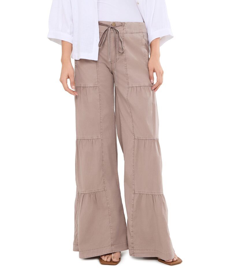 エックスシーブイアイ レディース ボトムス カジュアルパンツ ワイドレッグ Xcvi Terraced Wide Leg Pants Mink ミンク