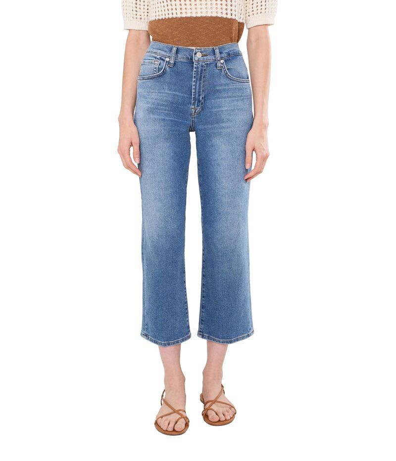 セブンフォーオールマンカインド レディース ボトムス デニムパンツ アンクル 7 For All Mankind Stovepipe Straight Ankle Oceanstone