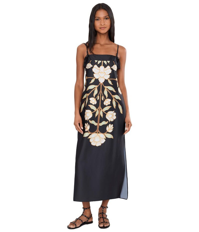 アドリアナ パペル レディース トップス ワンピース プリント ミディ Adrianna Papell Printed Shift Midi Black Multi ブラック