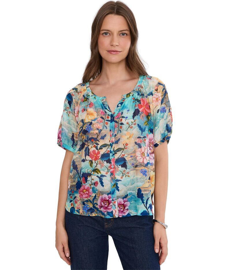 ジョニーワズ レディース トップス シャツ ダウン Johnny Was Avah ButtonDown Shirt Chemiscarf
