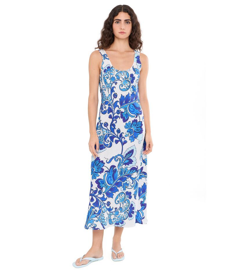 ジョニーワズ レディース トップス ワンピース リネン Johnny Was Linen Bias Tank Dress Naidda