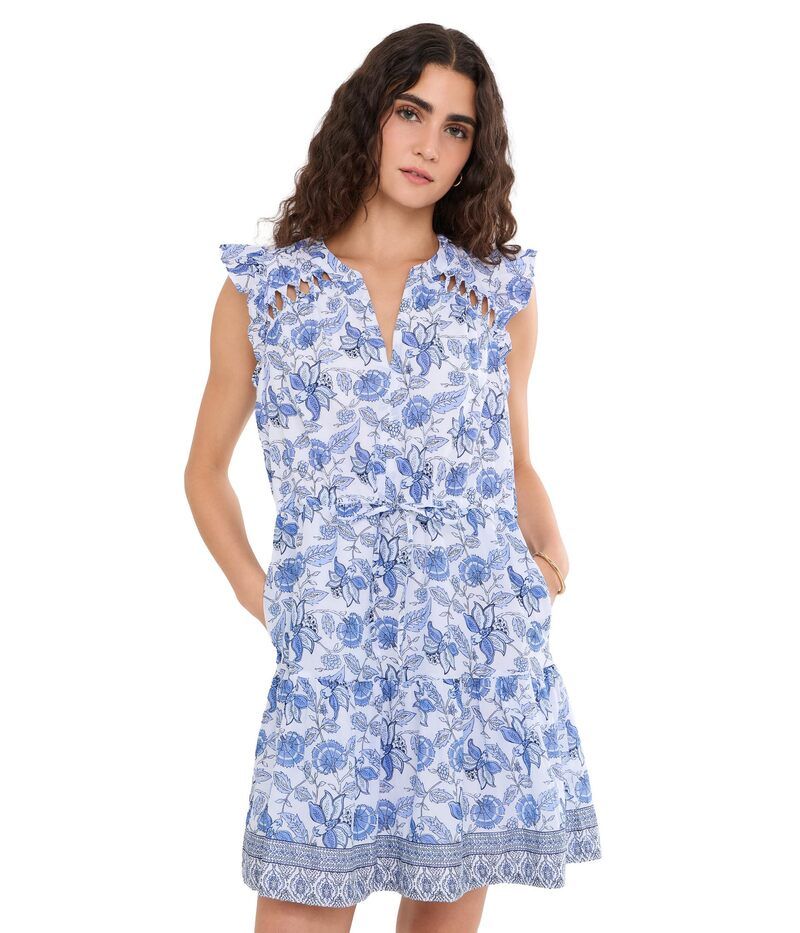 ヴァインヤードヴァインズ レディース トップス ワンピース ミニ Vineyard Vines Abigail Mini Dress White Indie Flo ホワイト