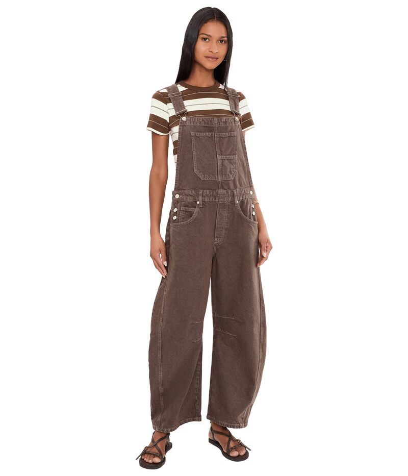 フリーピープル レディース ボトムス カジュアルパンツ オーバーオール Free People Good Luck Overall Chocolate Mouss チョコレート