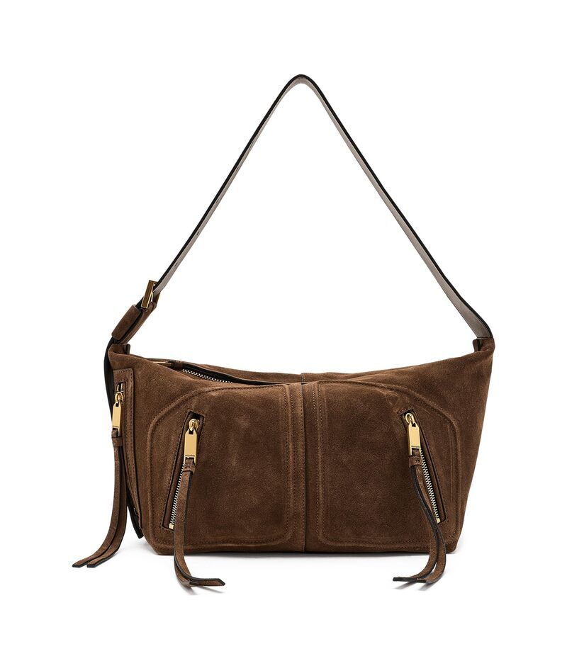 オールセインツ レディース バッグ スエード Allsaints Jean Rey Suede Shoulder Sugar Brown ブラウン