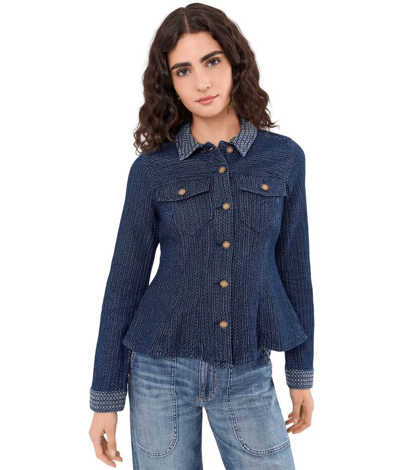 リヴァプール ロサンゼルス レディース アウター コート デニム ジャケット Liverpoolos Angeles Fit and Flare Stretch Denim Trucker Jacke