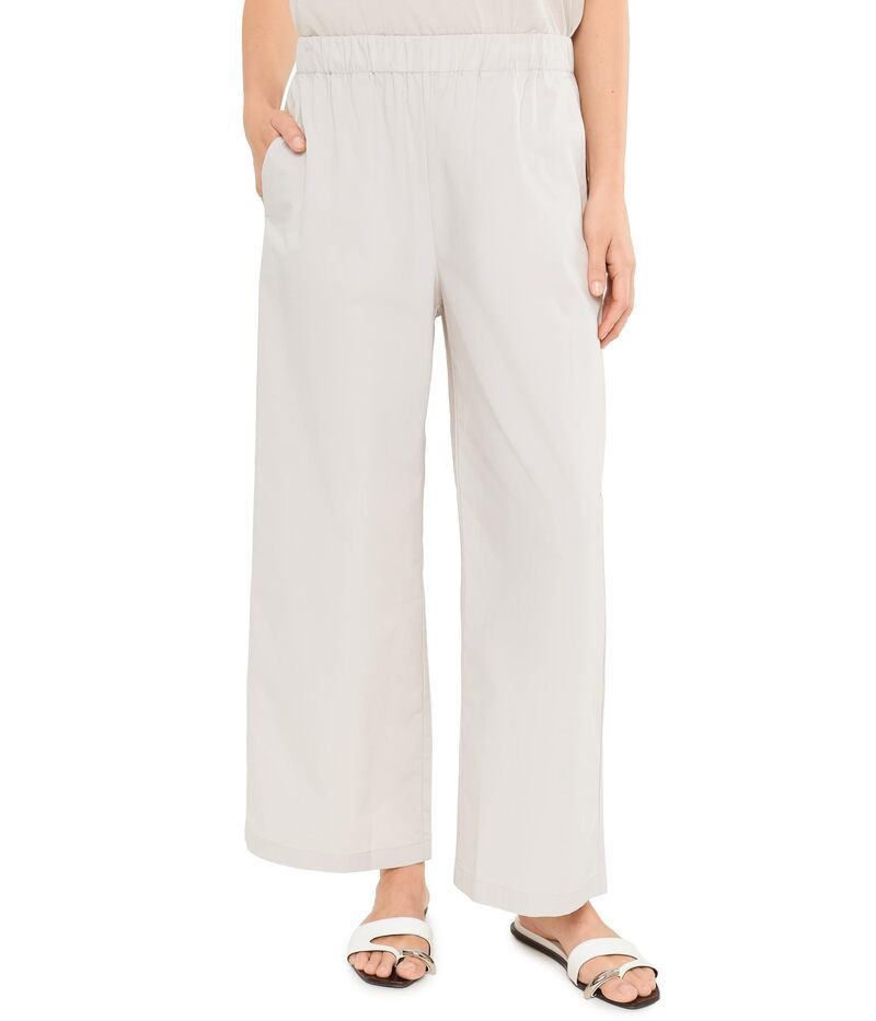 エイリーンフィッシャー レディース ボトムス カジュアルパンツ コットン アンクル Eileen Fisher Stretch Organicotton Poplin Ankle Wide Pant