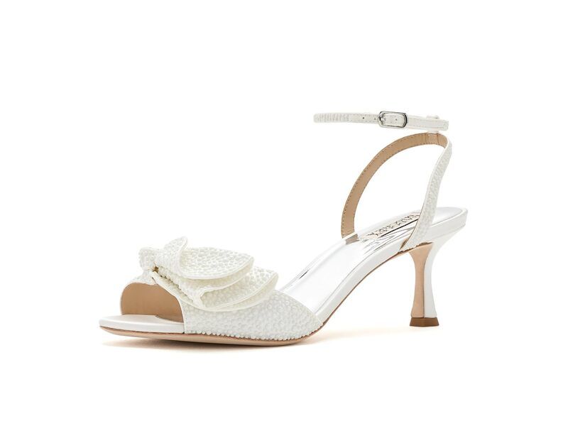 バッジェリーミシュカ レディース シューズ サンダル Badgley Mischka Remi White Satin ホワイト