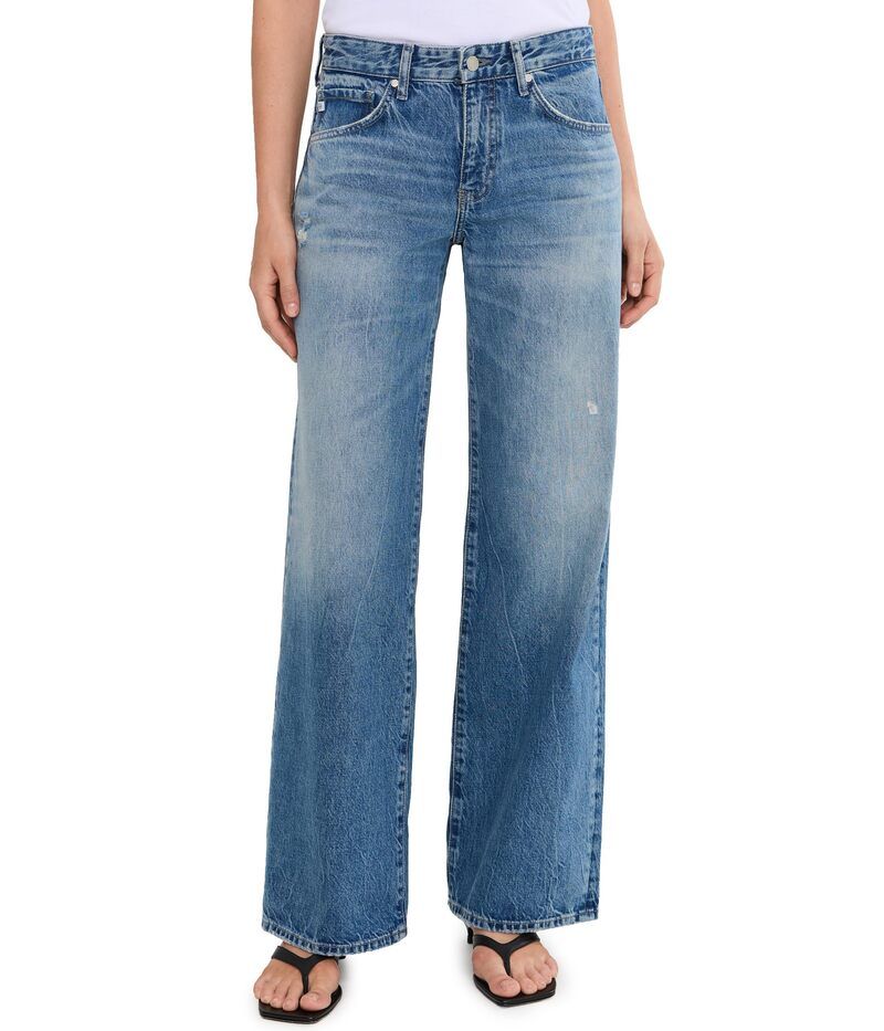 エージージーンズ レディース ボトムス デニムパンツ ワイドレッグ ローライズ Ag Jeans Adria Low Rise Baggy Wide Leg in Reserva 47,280円