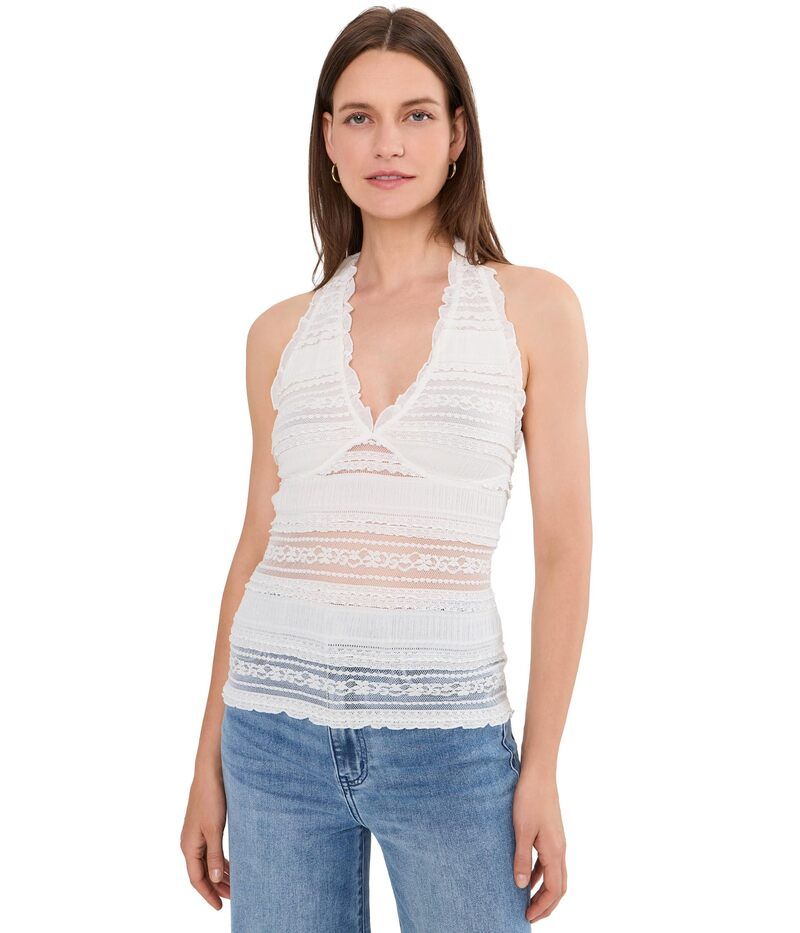フリーピープル レディース トップス シャツ ホルター Free People Flirty Frills Halter Clean Ivory アイボリー
