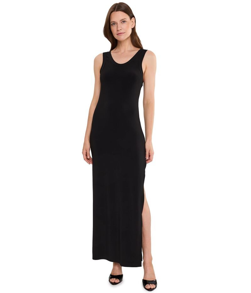 ノーマカマリ レディース トップス ワンピース サイドスリット Norma Kamali Racer Long Dress w Side Slit Black ブラック