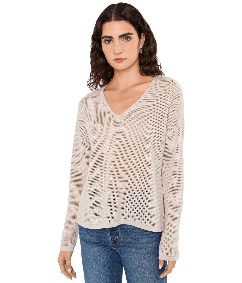 エイリーンフィッシャー レディース アウター ニット・セーター Vネック コットン リネン Eileen Fisher Organic Linen Cotton VNeck Sweater Chalk 47,880円