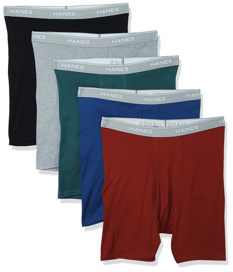 ヘインズ メンズ アンダーウェア ボクサーパンツ Hanes Tagless Cool Dri Boxer Briefs with ComfortFlex WaistbandMultiple Pack